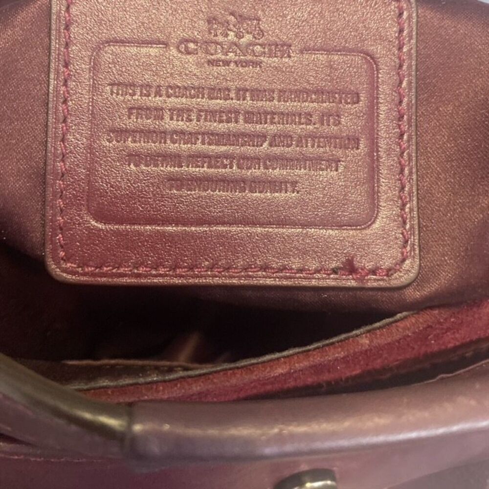 Coach Taylor Crossbody Suede Leather Python F33396 Burgundy/Wine #27 - Picture 2 of 5